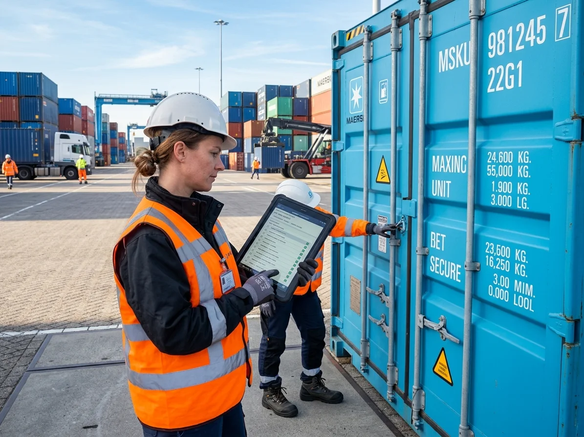 Vistoria Técnica de Container com Tablet no Pátio
