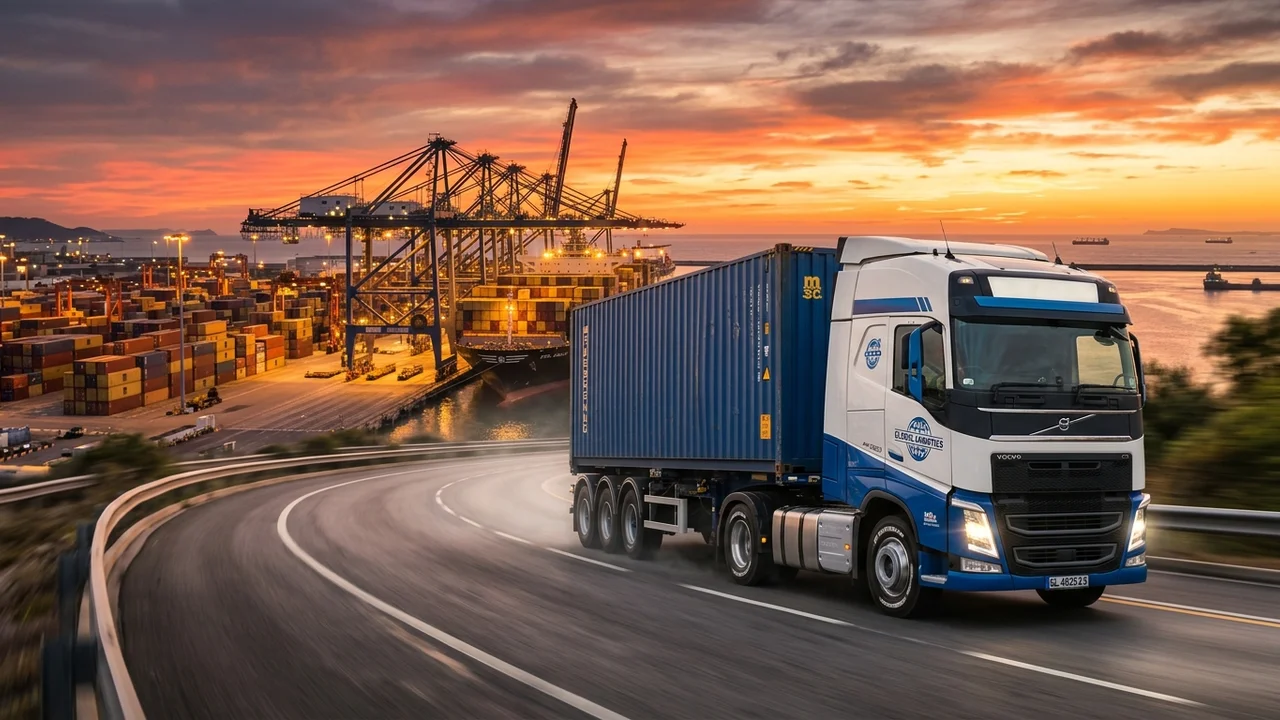 Transporte Rodoviário de Container para o Terminal Portuário